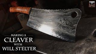 Forging a Damascus Cleaver - [Colab with Will Stelter]