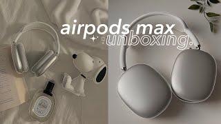 airpods max unboxing ️ | review + aesthetic accessories