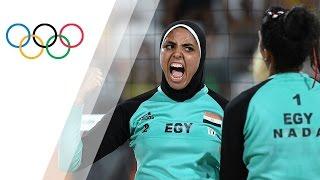 Egyptian women compete in beach volleyball for first time