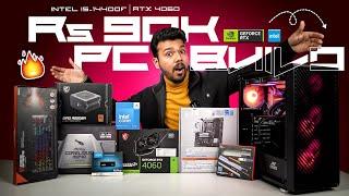 Rs 90000 Best PC Build | Gaming & Editing | i5-14400F & RTX 4060 