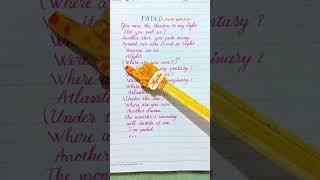 FADED - Alan Wake | Lyrics Handwriting Nga Lee