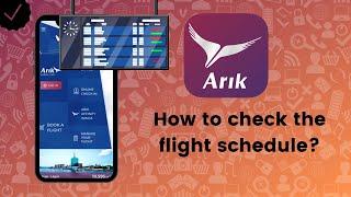 How to check the flight schedule on Fly Arik Air?