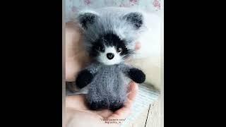 енот.вязаная игрушка авторской ручной работы.handmade