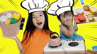 수지랑 예지 리얼 주방놀이 야채 과일 썰기 장난감 에센셜토이 Suji and Yeji vegetable fruit kitchen toys for kids