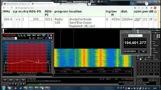 FM DX Es- 170623 1525UTC- 104.4 Radio 105 (I) Avola/Contrada Sant'Elia-Cozzo Pagliar. (sr) ?kW 1262k