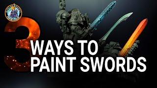 3 WAYS TO PAINT SWORDS!!!! Magma! Crystalline! Energized! | Duncan Rhodes