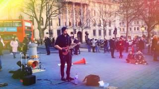 Street Performers Singing Hallelujah Cover on Guitar