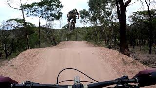 Stromlo mountain biking (Evolution Jump Trail practice follow cam) Stromlo MTB 1440p