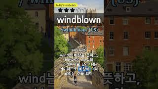 35-2. windblown 바람에 날리는, 바람에 쓰러진 #영어단어 #생활영어 #영어회화 #vocabulary #shorts #youtube #youtubeshorts #sho