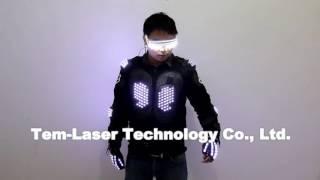 Fashion LED Armor Light Up Jackets Costume Glove Glasses Led LED Robot suits