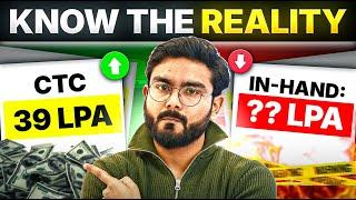 Reality of a 39 lakh salary package at IIT/NIT/IIMs | In hand salary vs CTC