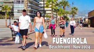 Fuengirola Spain Beachfront Walking Tour Malaga November 2024 [4K]