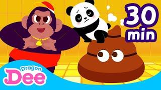 Animal Poo Poo song BEST Compilation | Animal Star | Dragon Dee Songs for Children