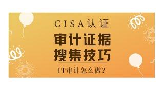 CISA考试认证课程最新免费版--领域1：审计证据搜集技巧（B3）