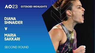 Diana Shnaider v Maria Sakkari Extended Highlights | Australian Open 2023 Second Round