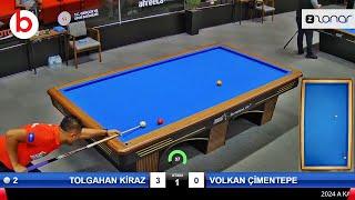 TOLGAHAN KİRAZ vs VOLKAN ÇİMENTEPE | 3 Cushion Billiards Championship STAGE 2 -A- 2024 ANKARA