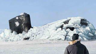 How US Massive Submarine Breaks Through Thick Ice to Resurface in the Arctic