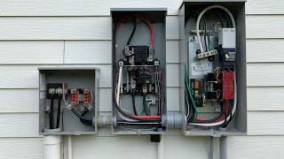 Wiring our Generac generator transfer switch to the meter can