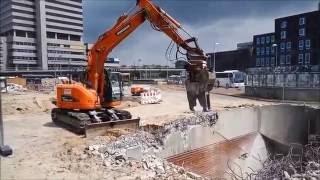 Concrete Demolition in Germany - Cracker/Crusher Steel Jaw