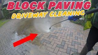 Block Paving Driveway Clean - Satisfying Jet Wash!