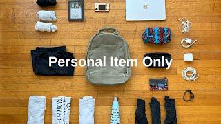 Personal Item Only Travel | Minimalist Pack With Me | Day Owl Slim