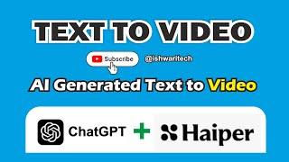 "Turn Text into Videos Instantly with AI!  | ChatGPT & Haiper AI" #video #shortsvideo #tech