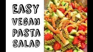 Easy Tri-Color Pasta Salad (Vegan) - Midnight Munchies and More