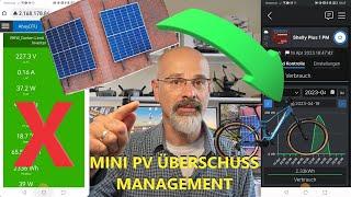 KEINE MINI PV Energie mehr verschenken mit Shelly Plus Plug S und 1 PM Überschussmanagement