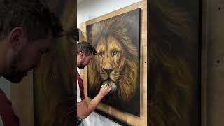 Huge Realistic Lion Painting