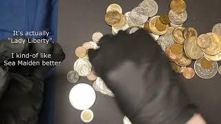 ASMR Vintage Coin Collection Sorting (mostly) American coins, soft-spoken