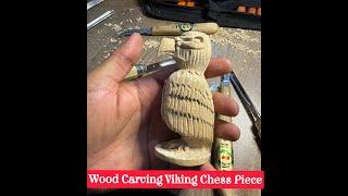 Wood Craved a Eagle Chess Figure. Part-2#woodcarving #chess #woodworking #handmade #hobby #woodcraft