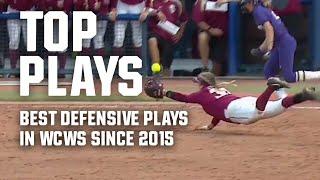 Top WCWS softball defensive plays since 2015