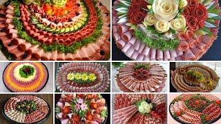 #shorts Колбасная нарезка идеи оформления. Sausage plate slicing. Ковбасна нарізка. Мясная нарезка.