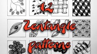 12 zentangle Patterns || 12 Doodle Patterns #doodle  #zentangle #pattern @unconditionallineart