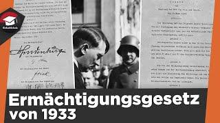 Ermächtigungsgesetz 1933 einfach erklärt - Aufbau der NS-Diktatur - das Ermächtigungsgesetz