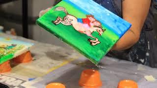Resin on Small Paintings