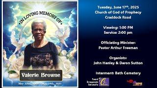 Service in Loving Memory of Valerie Browne | 1:00pm - June 17, 2025 | COGOP - Craddock Road