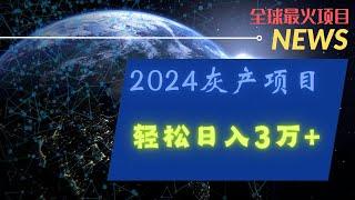 网赚项目，2024年全球最火的网赚项目，十分钟保姆级教程轻松学会日入3万的最新网赚项目