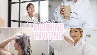 Summer morning routine 2021  7.30am morning routine | Makeup, hair, beauty, food ect