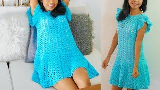 Simple crochet summer dress| beginner friendly