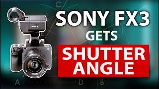 The Sony FX3 Gets Shutter Angle - Firmware Version 6 Released