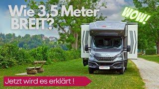 PROTEC Q18 vario spezial Wohnmobil im Detail - Wie 3,5 Meter BREIT? Warum Q18?