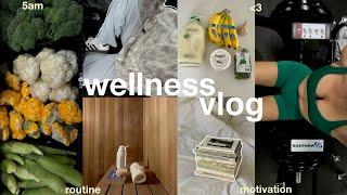 5am WELLNESS routine vlog  a productive + mindful / health week in my life