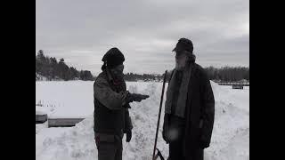 Ice Cutting and Ice Fishing, Congamond Lakes