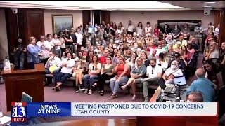 Packed meeting on masks in Utah Co. schools postponed over health concerns