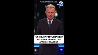 "Wheel of Fortune" host Pat Sajak signing off after 41 seasons