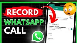 Whatsapp call record kaise kare 2024 | How to record whatsapp call || whatsapp call recording app