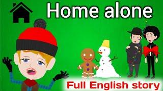 Home alone full short movie | English story | Animated stories | Learn English | Sunshine English