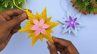 DIY Christmas Decoration Ideas | Adorable Christmas 3D Star | Handmade Christmas Star Making Ideas