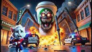  The terrifying encounter between Spider-Man Cat and the monster Starbucks |Spider-Man Cat:(2025) #